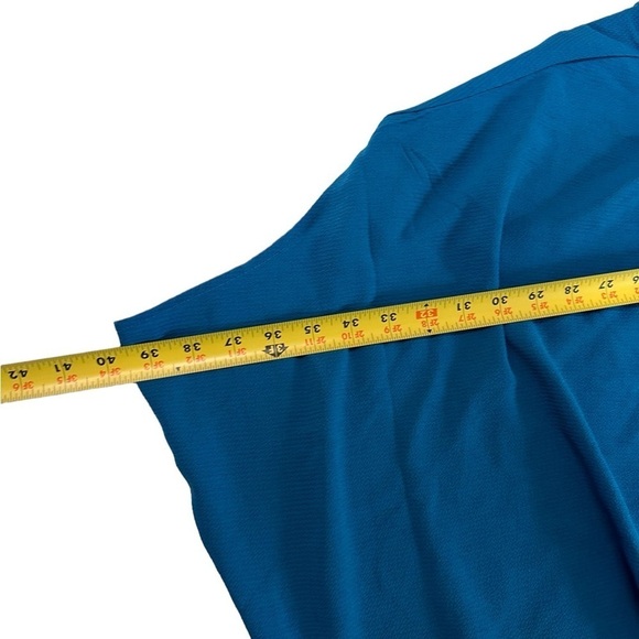The Line of Style Blue Batwing Sleeve Collar Tie Back Size Small - Picture 10 of 17